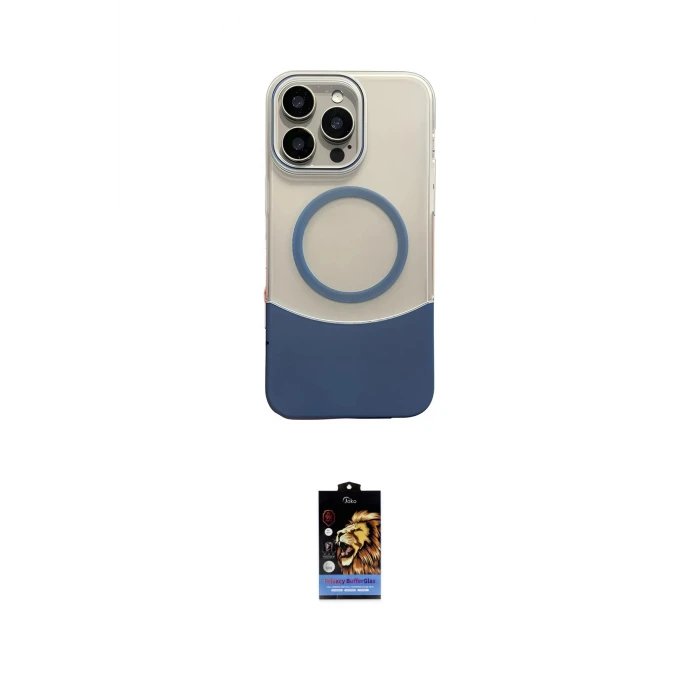 ieg™ iPhone 16 Pro Kılıf Kozmos Form Özel Seri - Siyah Buffer Hayalet Cam Ekran Koruyucu