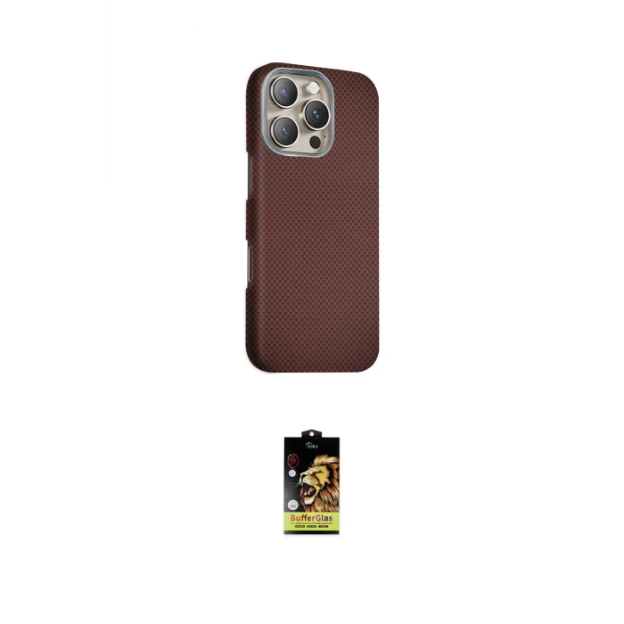 ieg™ iPhone 16 Pro Kılıf Kozmos Klasik Prime - Siyah Buffer Cam Ekran Koruyucu