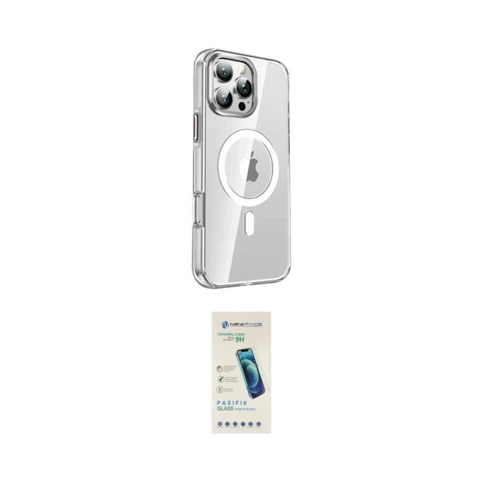 ieg™ iPhone 16 Pro Kılıf Nova Doku - Şeffaf Pasifik Cam Ekran Koruyucu