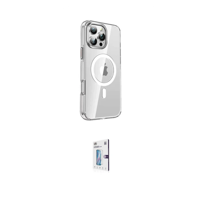 ieg™ iPhone 16 Pro Kılıf Nova Doku - Siyah Bilvis 0.18mm Plus Cam Ekran Koruyucu