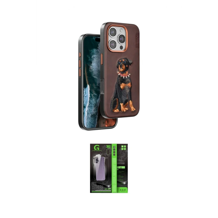 ieg™ iPhone 16 Pro Kılıf Nova Form Koleksiyonu - Şeffaf 360 Full Body Arka Koruyucu