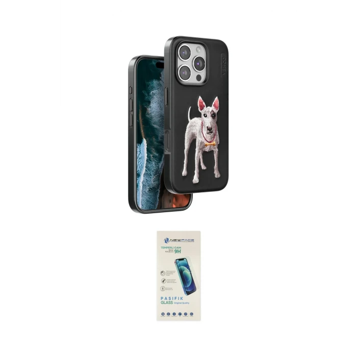 ieg™ iPhone 16 Pro Kılıf Nova Form Koleksiyonu - Şeffaf Pasifik Cam Ekran Koruyucu