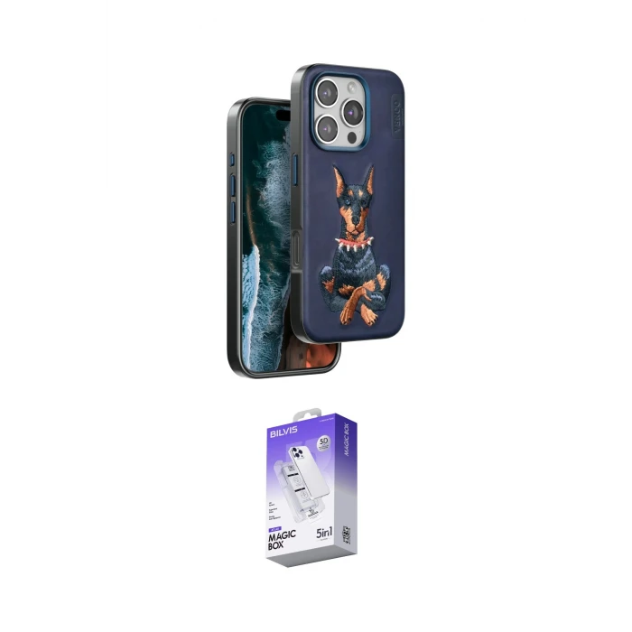 ieg™ iPhone 16 Pro Kılıf Nova Form Koleksiyonu - Siyah Bilvis 5in1 3D Magic Cam Ekran Koruyucu