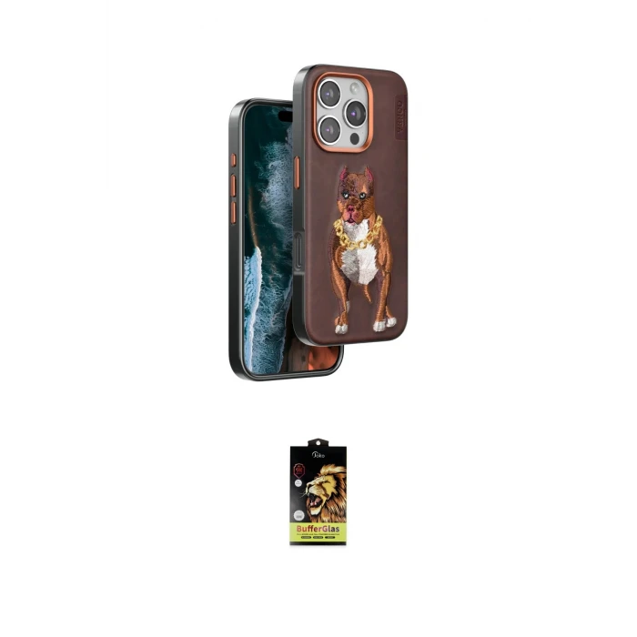 ieg™ iPhone 16 Pro Kılıf Nova Form Koleksiyonu - Siyah Buffer Cam Ekran Koruyucu