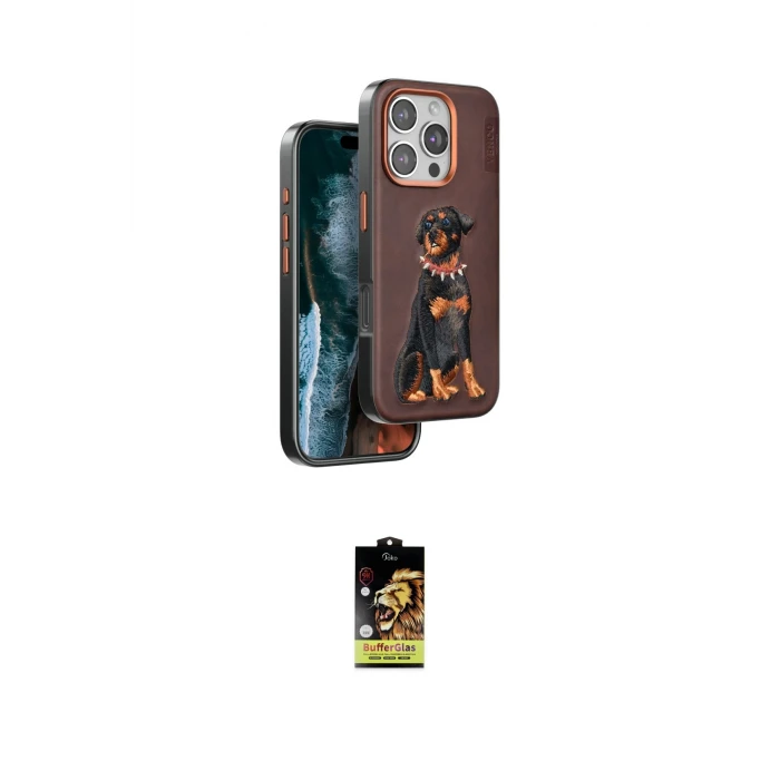 ieg™ iPhone 16 Pro Kılıf Nova Form Koleksiyonu - Siyah Buffer Cam Ekran Koruyucu