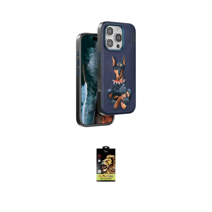 ieg™ iPhone 16 Pro Kılıf Nova Form Koleksiyonu - Siyah Buffer Cam Ekran Koruyucu