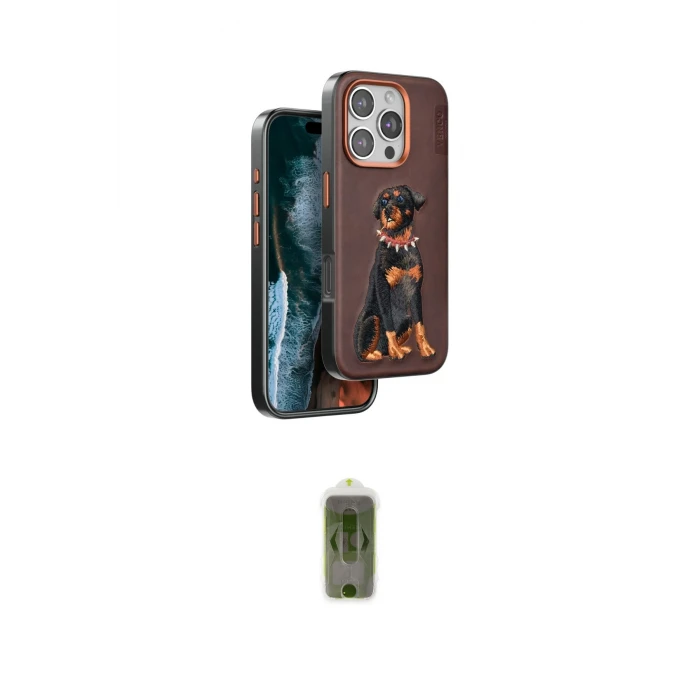 ieg™ iPhone 16 Pro Kılıf Nova Form Koleksiyonu - Siyah Joko Magic 5D Hayalet Cam