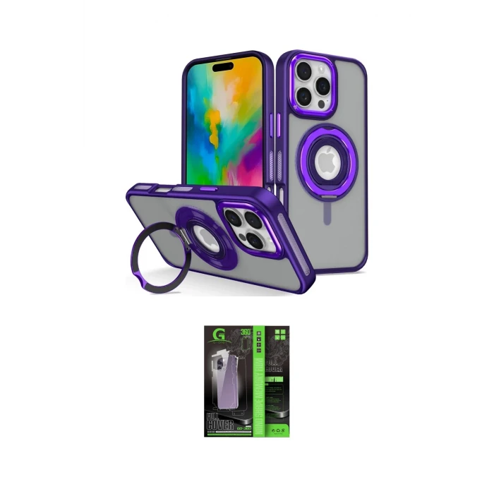 ieg™ iPhone 16 Pro Kılıf Nova Minimal Serisi - Şeffaf 360 Full Body Arka Koruyucu