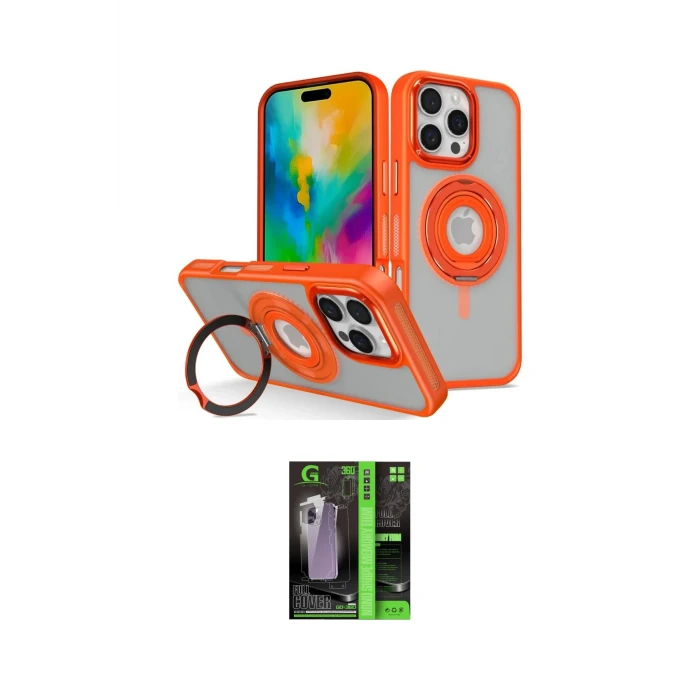 ieg™ iPhone 16 Pro Kılıf Nova Minimal Serisi - Şeffaf 360 Full Body Arka Koruyucu