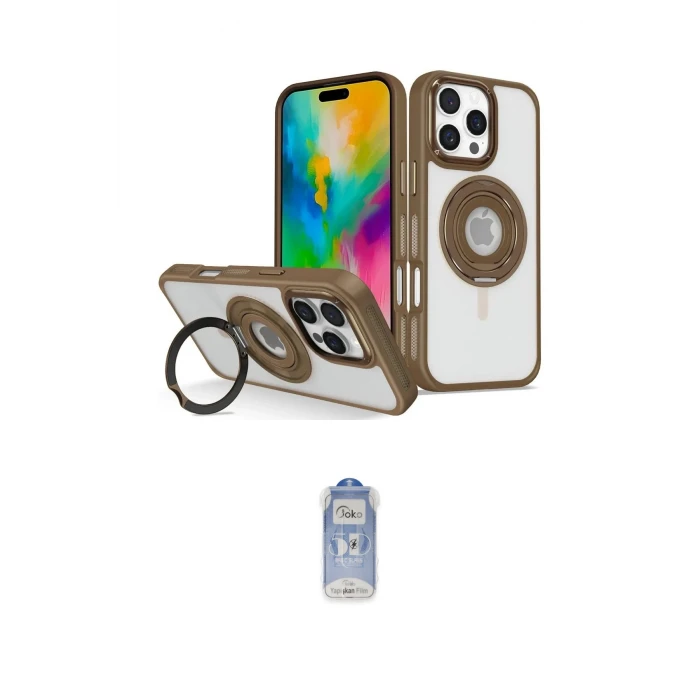 ieg™ iPhone 16 Pro Kılıf Nova Minimal Serisi - Siyah Joko Magic 5D Cam