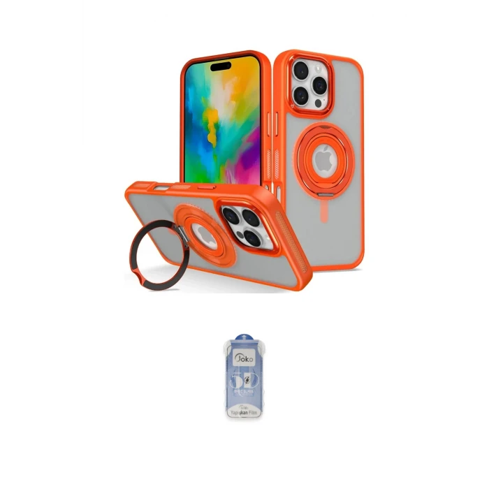 ieg™ iPhone 16 Pro Kılıf Nova Minimal Serisi - Siyah Joko Magic 5D Cam