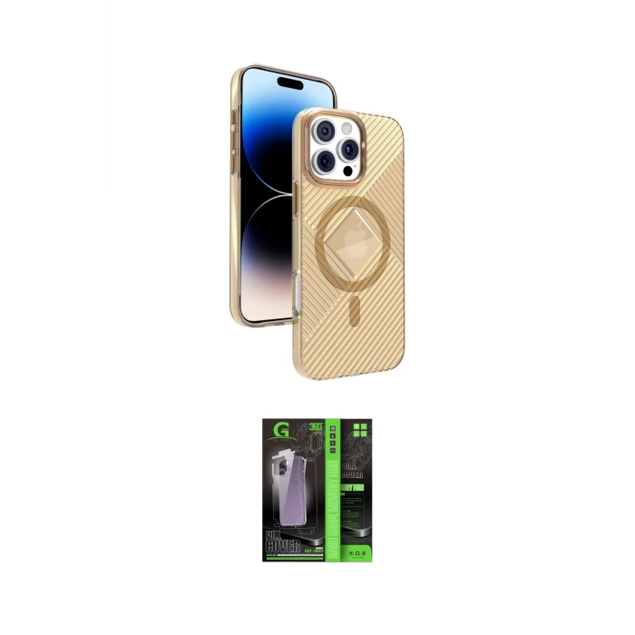 ieg™ iPhone 16 Pro Kılıf Nova Modern Prime - Şeffaf 360 Full Body Arka Koruyucu