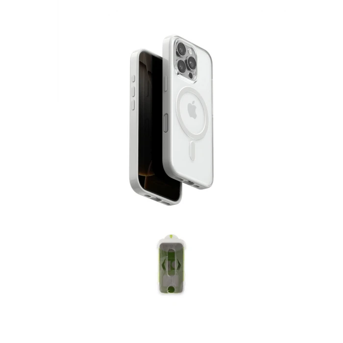 ieg™ iPhone 16 Pro Kılıf Pusula Form Serisi - Siyah Joko Magic 5D Hayalet Cam
