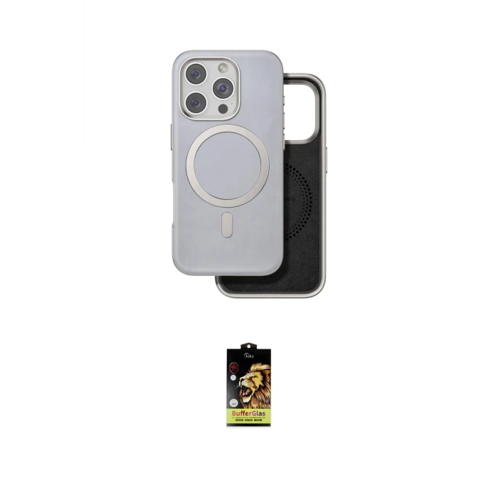 ieg™ iPhone 16 Pro Kılıf Pusula Işık Koleksiyonu - Siyah Buffer Cam Ekran Koruyucu