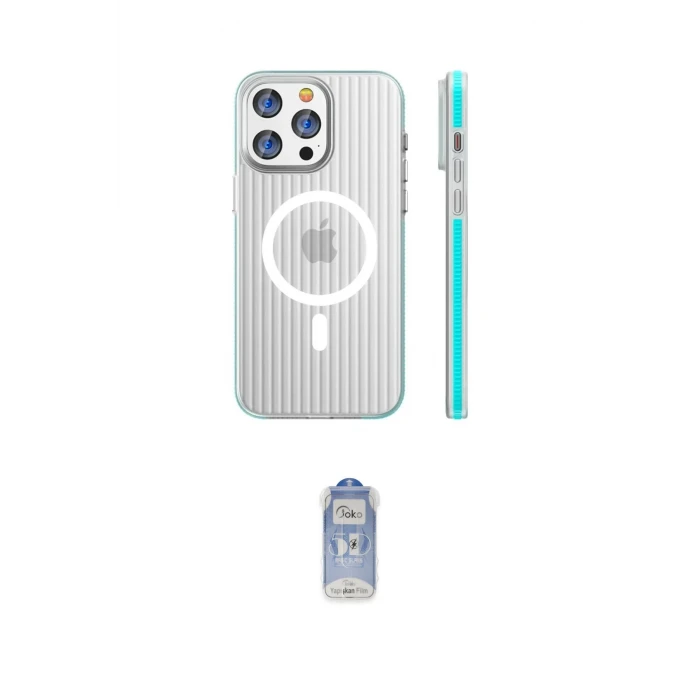 ieg™ iPhone 16 Pro Kılıf Pusula Minimal Koleksiyonu - Siyah Joko Magic 5D Cam