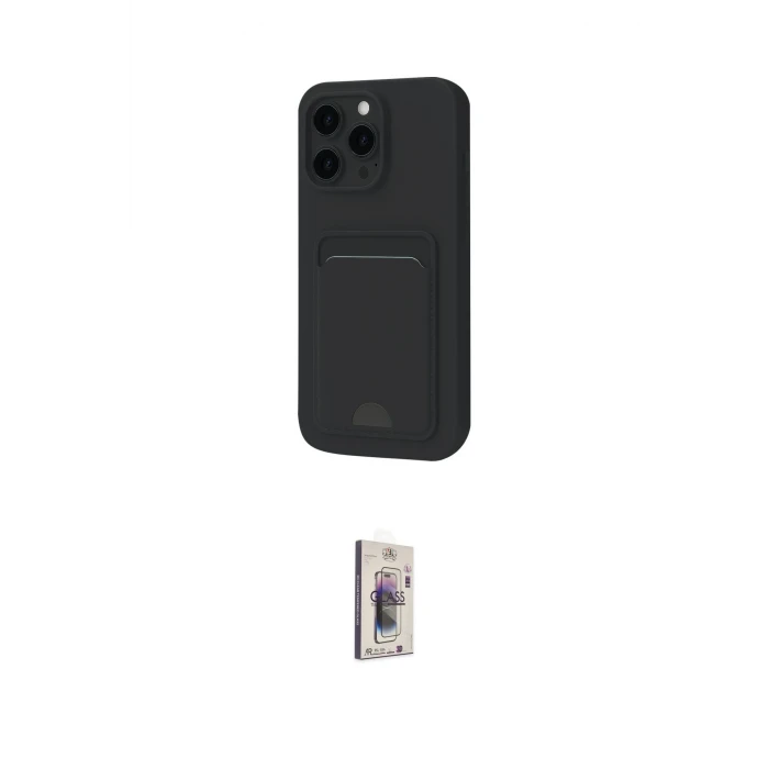 ieg™ iPhone 16 Pro Kılıf Vadi Çizgi Prime - Siyah Bilvis 3D Cam Ekran Koruyucu
