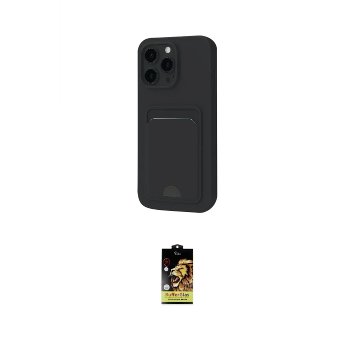 ieg™ iPhone 16 Pro Kılıf Vadi Çizgi Prime - Siyah Buffer Cam Ekran Koruyucu