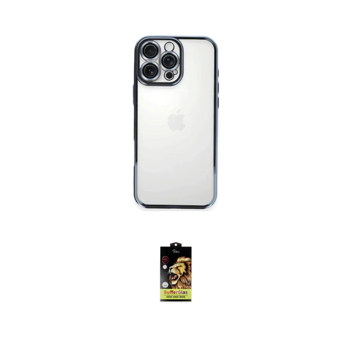 ieg™ iPhone 16 Pro Kılıf Vadi Minimal - Siyah Buffer Cam Ekran Koruyucu