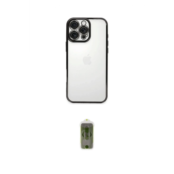 ieg™ iPhone 16 Pro Kılıf Vadi Minimal - Siyah Joko Magic 5D Hayalet Cam