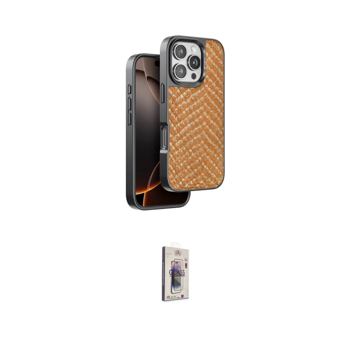 ieg™ iPhone 16 Pro Kılıf Vadi Özel Seri - Siyah Bilvis 3D Cam Ekran Koruyucu