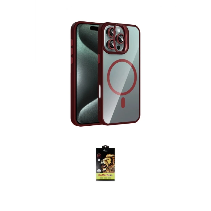 ieg™ iPhone 16 Pro Kılıf Yadigar Asil Koleksiyonu - Siyah Buffer Cam Ekran Koruyucu