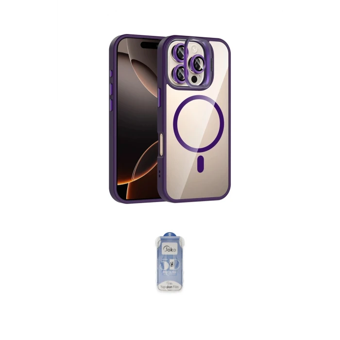 ieg™ iPhone 16 Pro Kılıf Yadigar Asil Koleksiyonu - Siyah Joko Magic 5D Cam