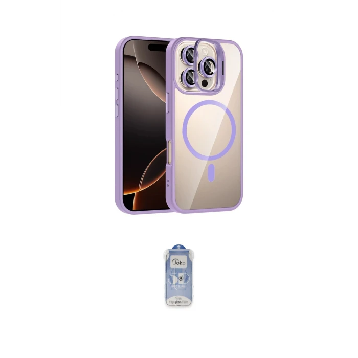 ieg™ iPhone 16 Pro Kılıf Yadigar Asil Koleksiyonu - Siyah Joko Magic 5D Cam
