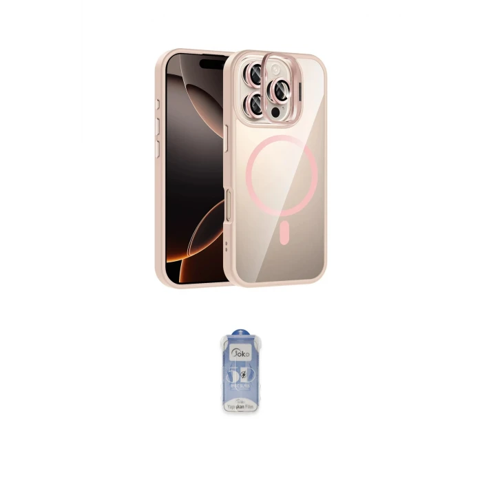 ieg™ iPhone 16 Pro Kılıf Yadigar Asil Koleksiyonu - Siyah Joko Magic 5D Cam