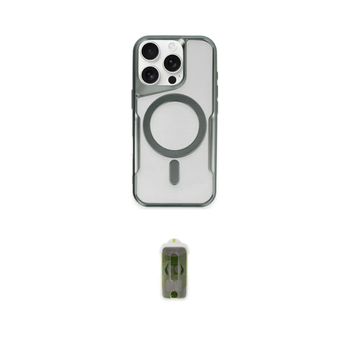 ieg™ iPhone 16 Pro Kılıf Yadigar Klasik Özel Seri - Siyah Joko Magic 5D Hayalet Cam