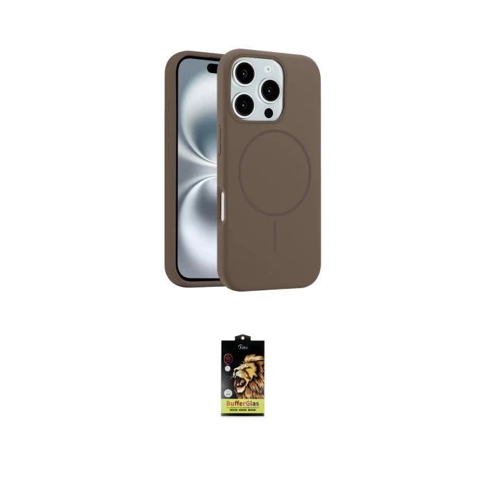 ieg™ iPhone 16 Pro Kılıf Yankı Form Serisi - Siyah Buffer Cam Ekran Koruyucu