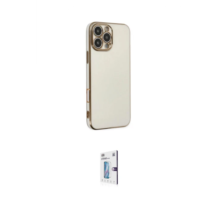 ieg™ iPhone 16 Pro Kılıf Yankı Serisi - Siyah Bilvis 0.18mm Plus Cam Ekran Koruyucu