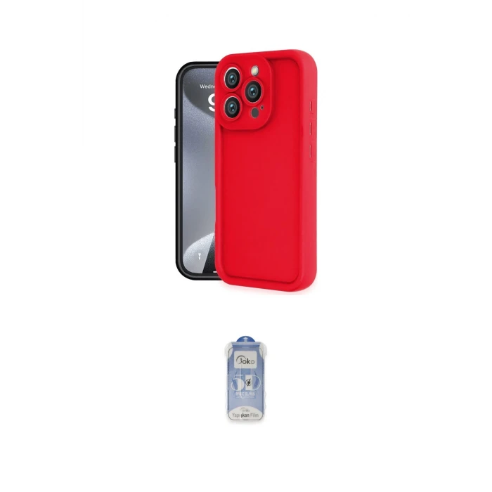 ieg™ iPhone 16 Pro Kılıf Yankı Yansıma Özel Seri - Siyah Joko Magic 5D Cam