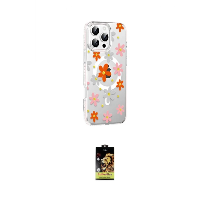 ieg™ iPhone 16 Pro Kılıf Yörünge Işık Prime - Siyah Buffer Cam Ekran Koruyucu