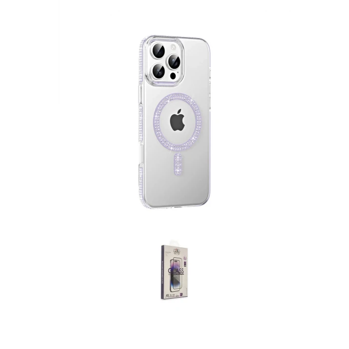 ieg™ iPhone 16 Pro Kılıf Yörünge Koleksiyonu - Siyah Bilvis 3D Cam Ekran Koruyucu