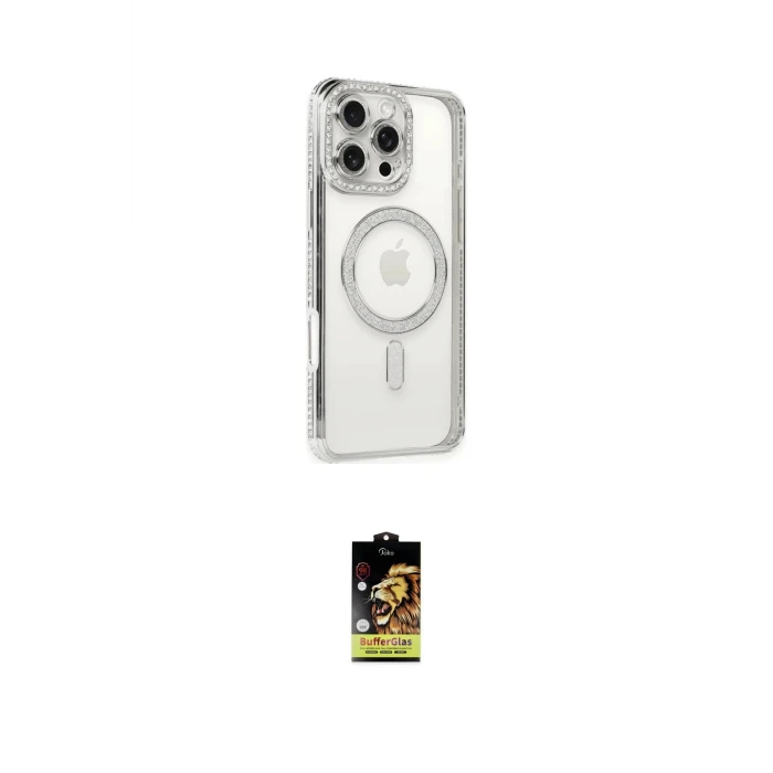 ieg™ iPhone 16 Pro Kılıf Zirve Doku Prime - Siyah Buffer Cam Ekran Koruyucu
