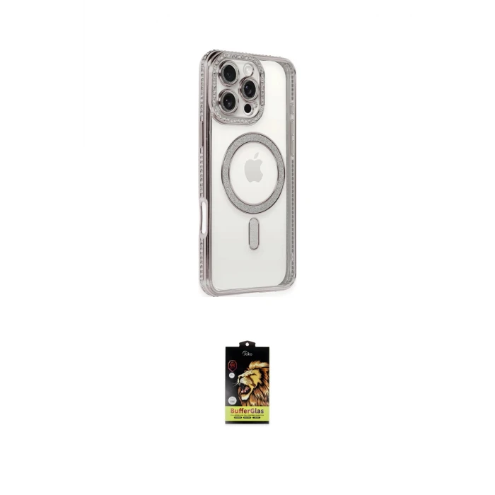 ieg™ iPhone 16 Pro Kılıf Zirve Doku Prime - Siyah Buffer Cam Ekran Koruyucu
