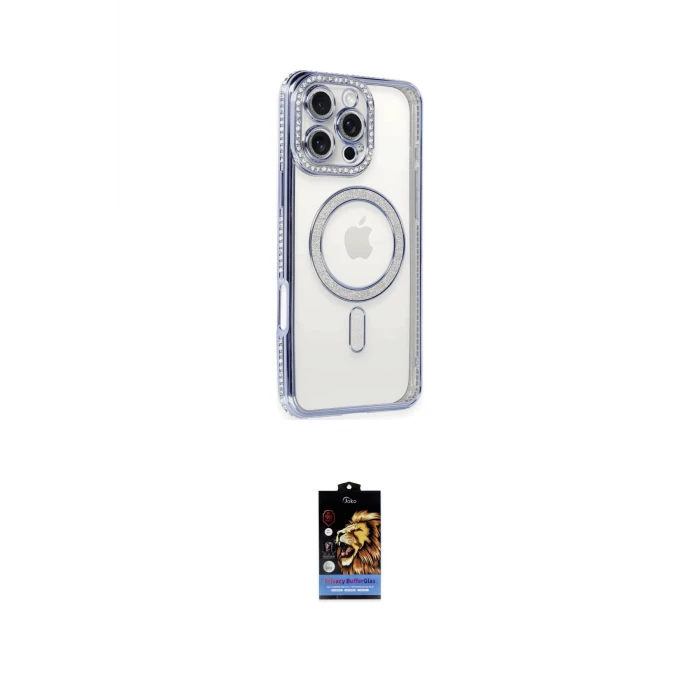 ieg™ iPhone 16 Pro Kılıf Zirve Doku Prime - Siyah Buffer Hayalet Cam Ekran Koruyucu