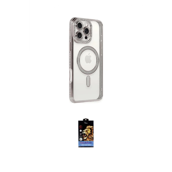 ieg™ iPhone 16 Pro Kılıf Zirve Doku Prime - Siyah Buffer Hayalet Cam Ekran Koruyucu
