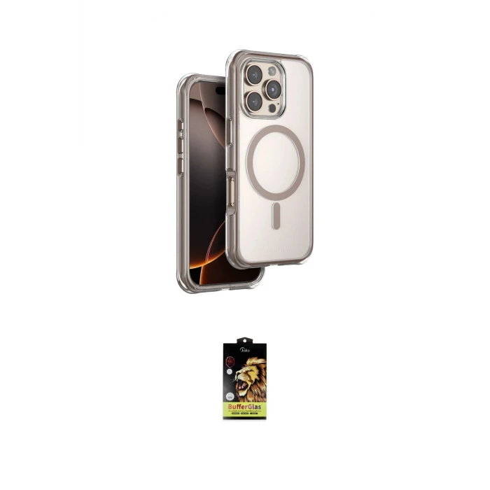 ieg™ iPhone 16 Pro Kılıf Zirve Klasik Prime - Siyah Buffer Cam Ekran Koruyucu