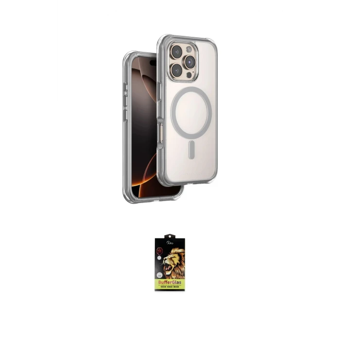 ieg™ iPhone 16 Pro Kılıf Zirve Klasik Prime - Siyah Buffer Cam Ekran Koruyucu