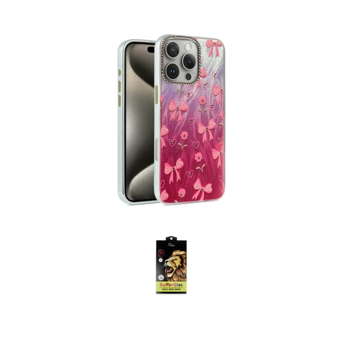 ieg™ iPhone 16 Pro Kılıf Zirve Modern Prime - Siyah Buffer Cam Ekran Koruyucu