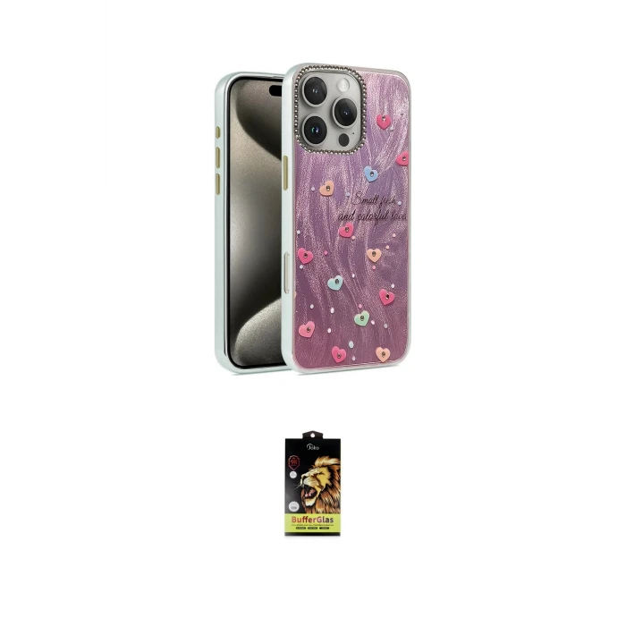 ieg™ iPhone 16 Pro Kılıf Zirve Modern Prime - Siyah Buffer Cam Ekran Koruyucu