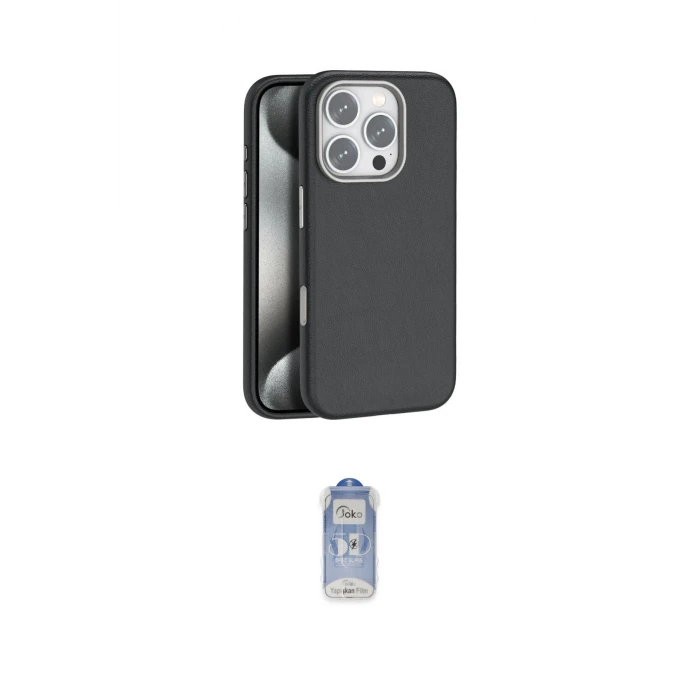 ieg™ iPhone 16 Pro Kılıf Zirve Modern Prime - Siyah Joko Magic 5D Cam