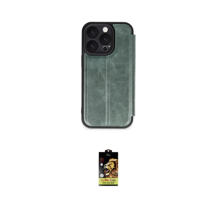 ieg™ iPhone 16 Pro Kılıf Zirve Yansıma Serisi - Siyah Buffer Cam Ekran Koruyucu