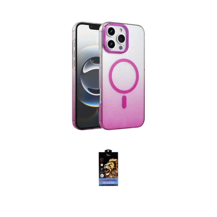 ieg™ iPhone 16 Pro Max Kılıf Ahenk Doku Özel Seri - Siyah Buffer Hayalet Cam Ekran Koruyucu