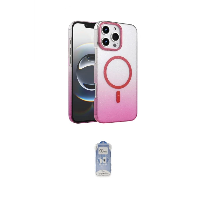 ieg™ iPhone 16 Pro Max Kılıf Ahenk Doku Özel Seri - Siyah Joko Magic 5D Cam