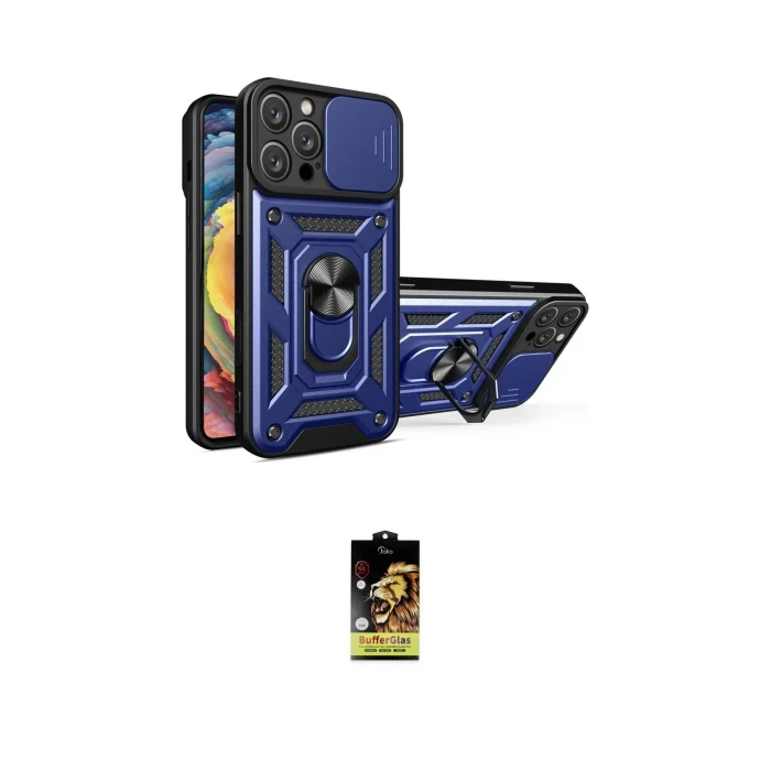 ieg™ iPhone 16 Pro Max Kılıf Ahenk Klasik - Siyah Buffer Cam Ekran Koruyucu