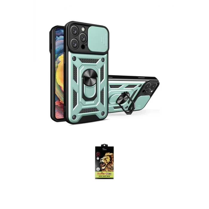 ieg™ iPhone 16 Pro Max Kılıf Ahenk Klasik - Siyah Buffer Cam Ekran Koruyucu