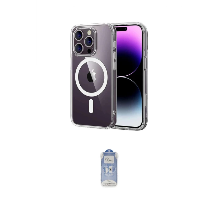 ieg™ iPhone 16 Pro Max Kılıf Ahenk Minimal Serisi - Siyah Joko Magic 5D Cam