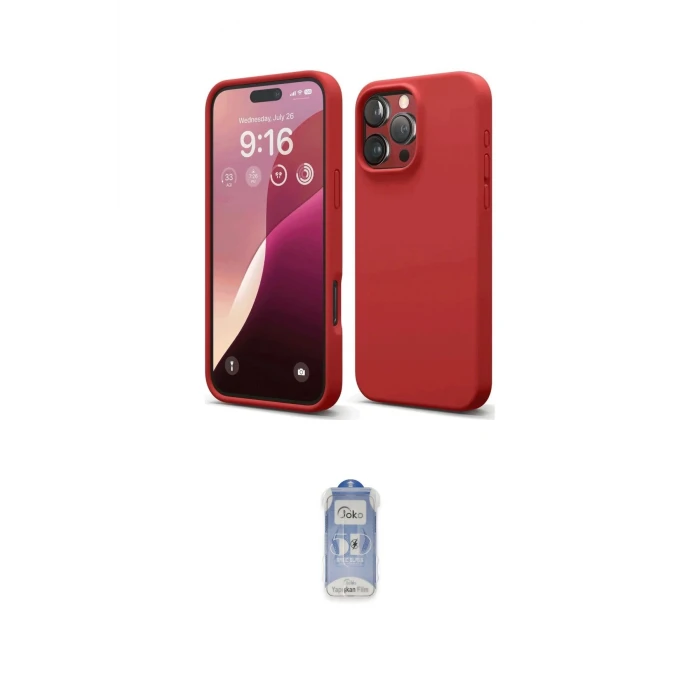 ieg™ iPhone 16 Pro Max Kılıf Ahenk Serisi - Siyah Joko Magic 5D Cam